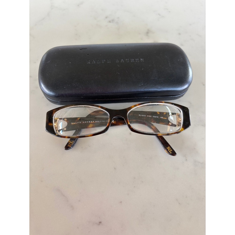 Ralph Lauren Tortoise Shell Eyeglasses Frames Italy 52-15-135